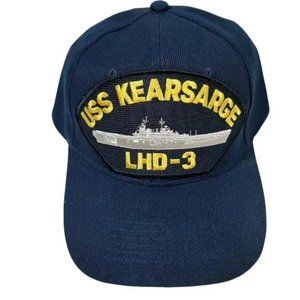 Retro Vintage Style Patriotic Veteran U.S. Navy USS Kearsarge LHD-3 Men's Patch